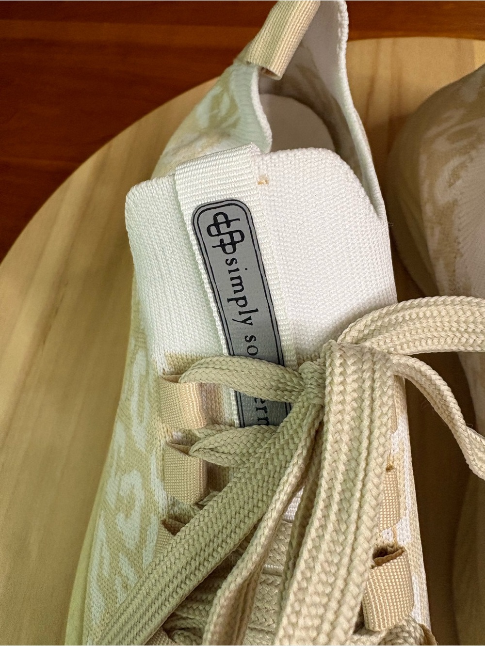 tan leopard-print knit sneakers by Simply Southern, one is cleaner than the othe - Picture 2 of 10